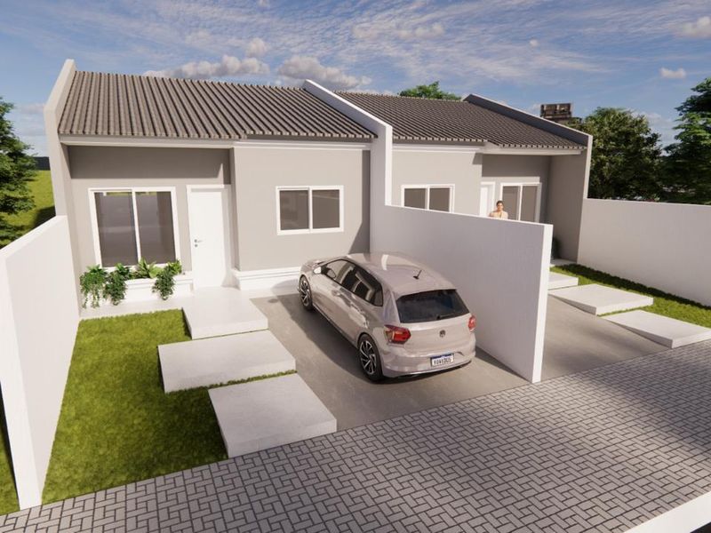 Casa à venda com 2 dormitórios, 1 banheiro, 1 vaga de garagem e 55m² de área privativa no bairro Araras