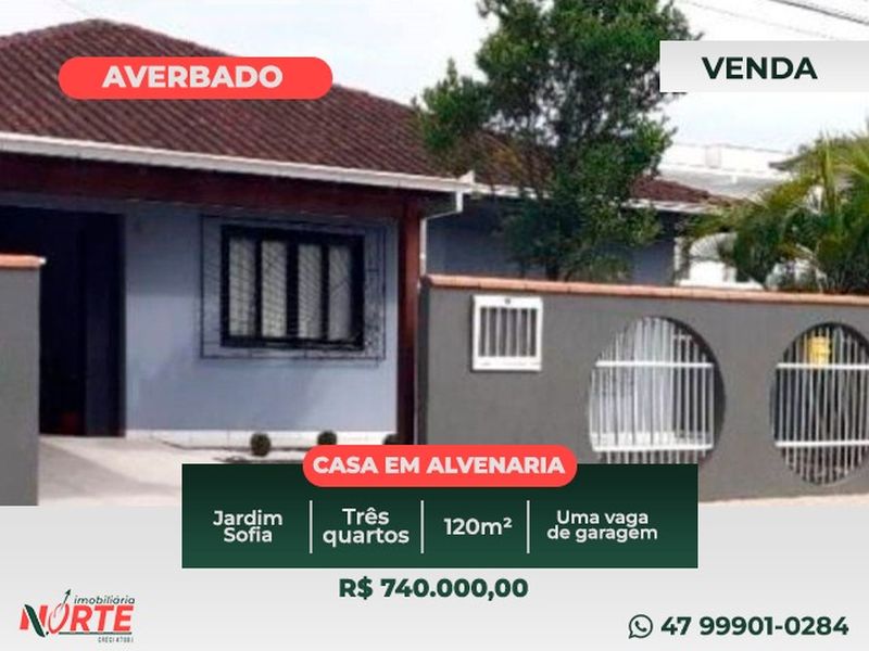 Casa de 3 quartos, no bairro JARDIM SOFIA, em Joinville | Eu Corretor